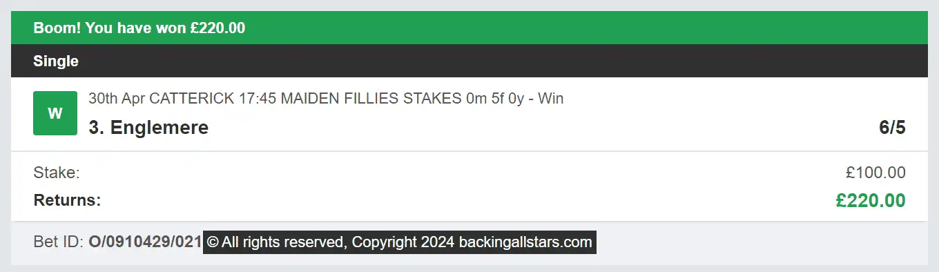 Backing Allstars - Winner - 2024-04-30
