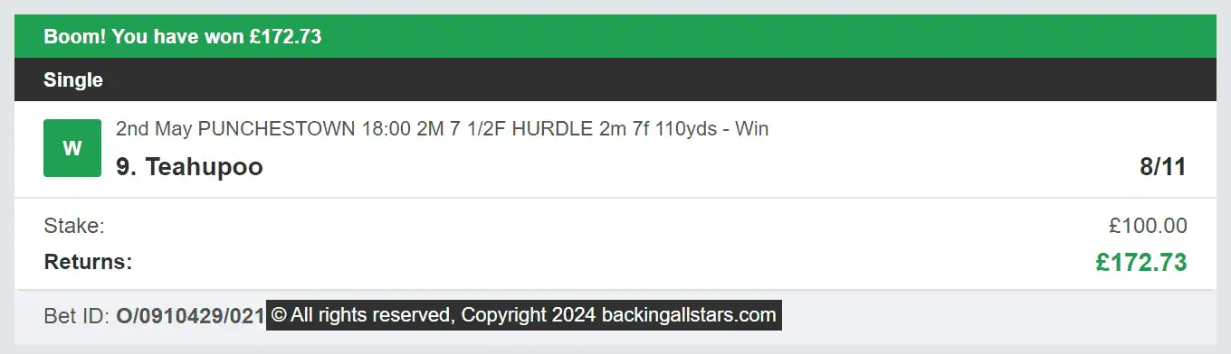 Backing Allstars - Winner - 2024-05-02