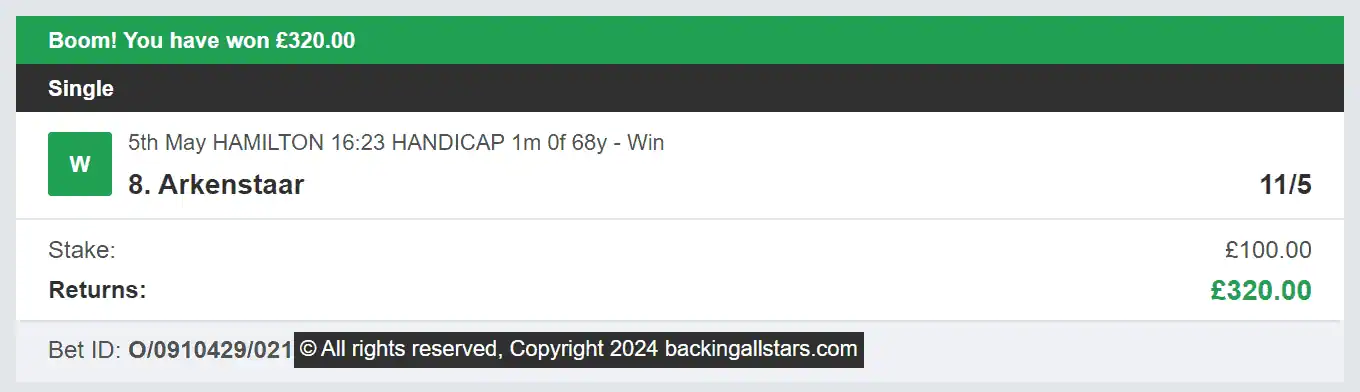 Backing Allstars - Winner - 2024-05-05