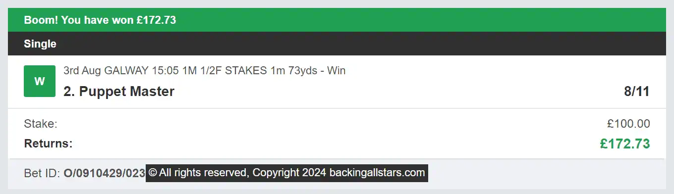 Backing Allstars - Winner - 2024-08-03