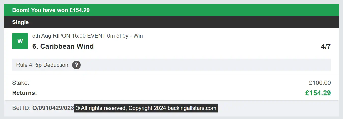Backing Allstars - Winner - 2024-08-05