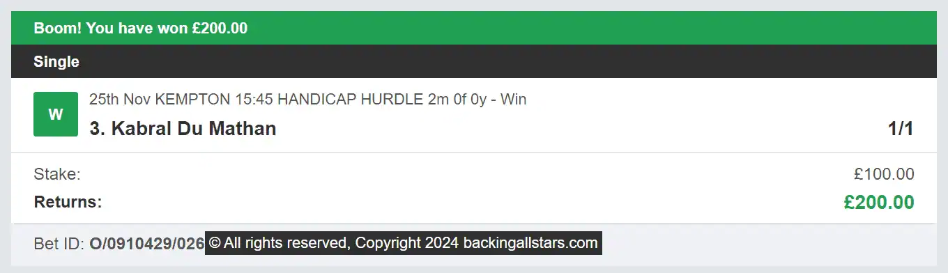 Backing Allstars - Winner - 2024-11-25